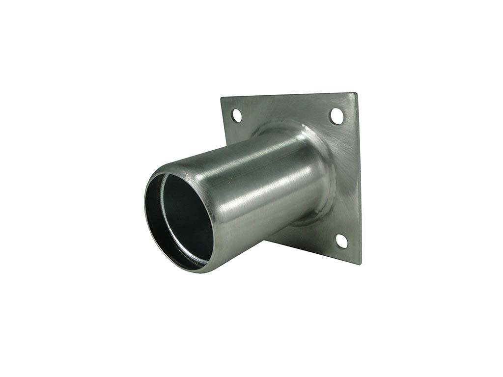 Conector con platina en acero inoxidable de pata de mesa con tablero para tubo 1.5/8in